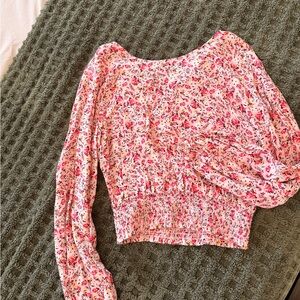 SO Pink Floral Blouse